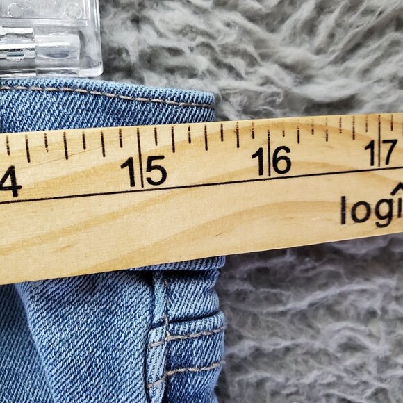 Nicole Miller Jeans Women Size 10 Blue Soho High Rise Ankle Slim Distressed Deni - Picture 9 of 14